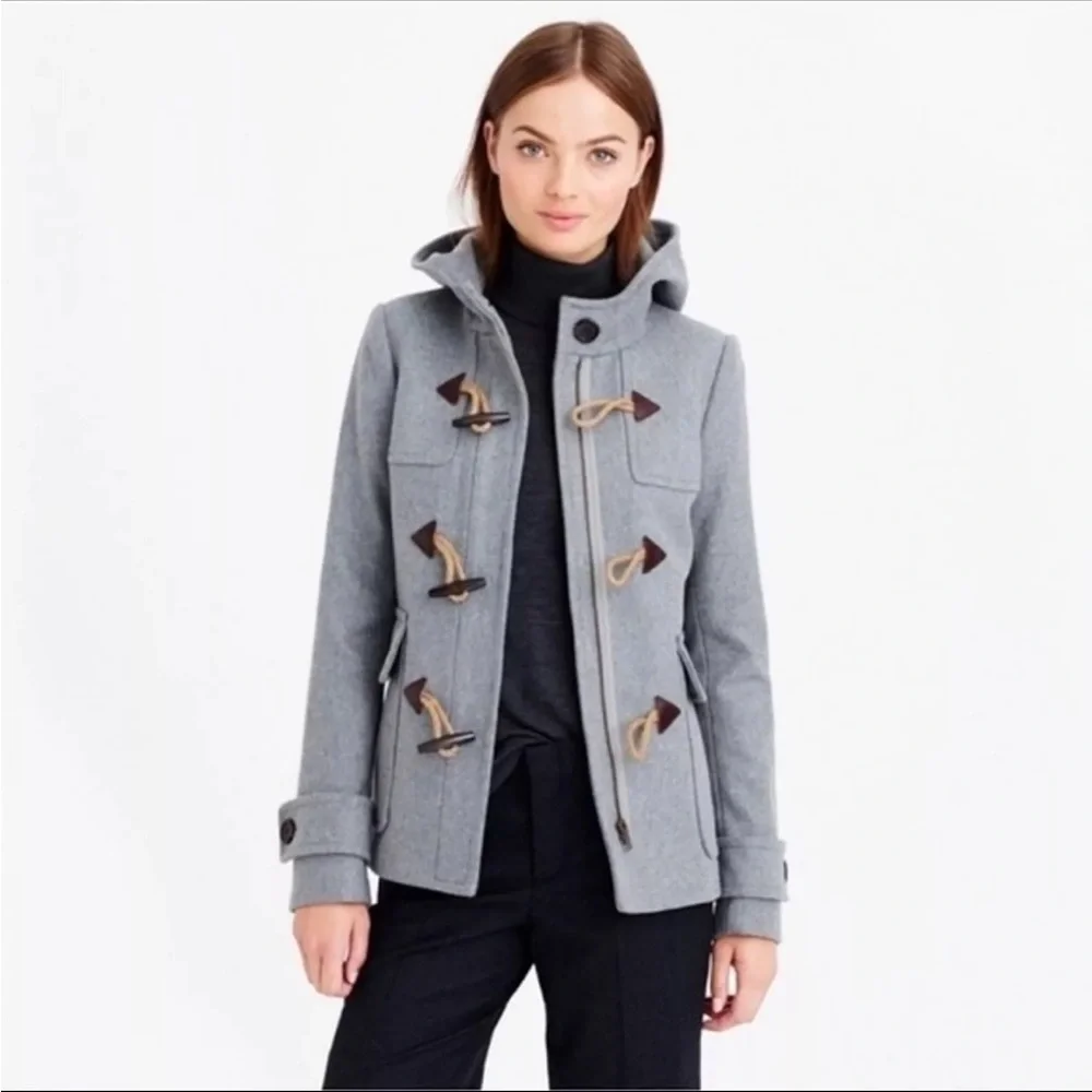 J. Crew gray classic duffle coat with toggles Size 12 - Picture 15 of 16